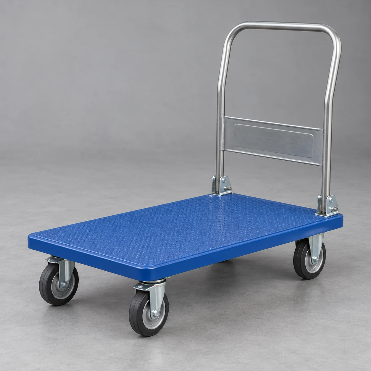 Blue platform trolley